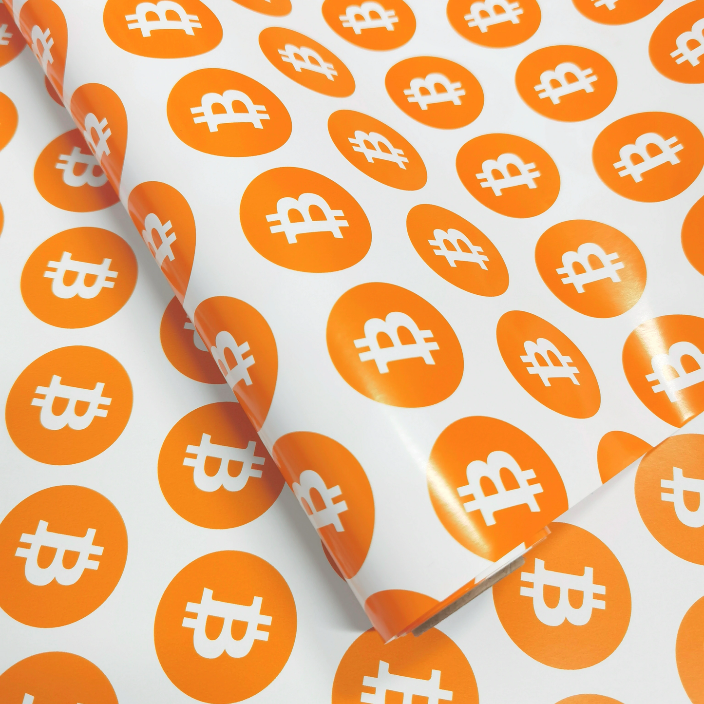 Bitcoin Gift Wrapping Paper Roll – 17" x 120" (10ft) or 30" x 120" (10ft), Crypto Themed Birthday & Holiday Gift Wrap for Christmas, Parties, and Special Occasions