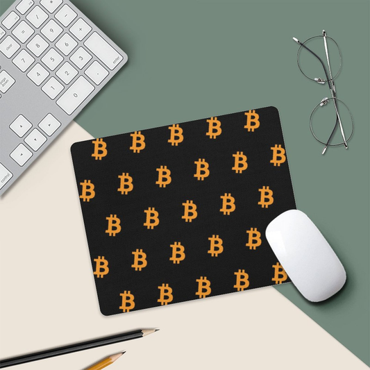 Bitcoin-Themed Mouse Pad with Iconic Orange Logo - High-Precision Surface, Non-Slip Rubber Base, 2 Size Options for Office Gaming and Crypto Enthusiasts