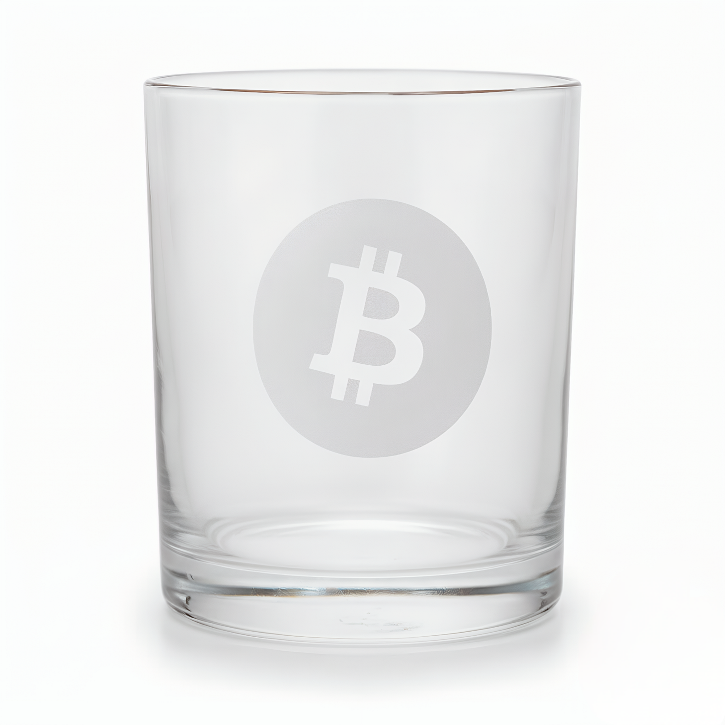 Premium Bitcoin Themed Whiskey Glass Set, Lead-Free Crystal, 11 oz, Novelty Cryptocurrency Design, for Home Bar