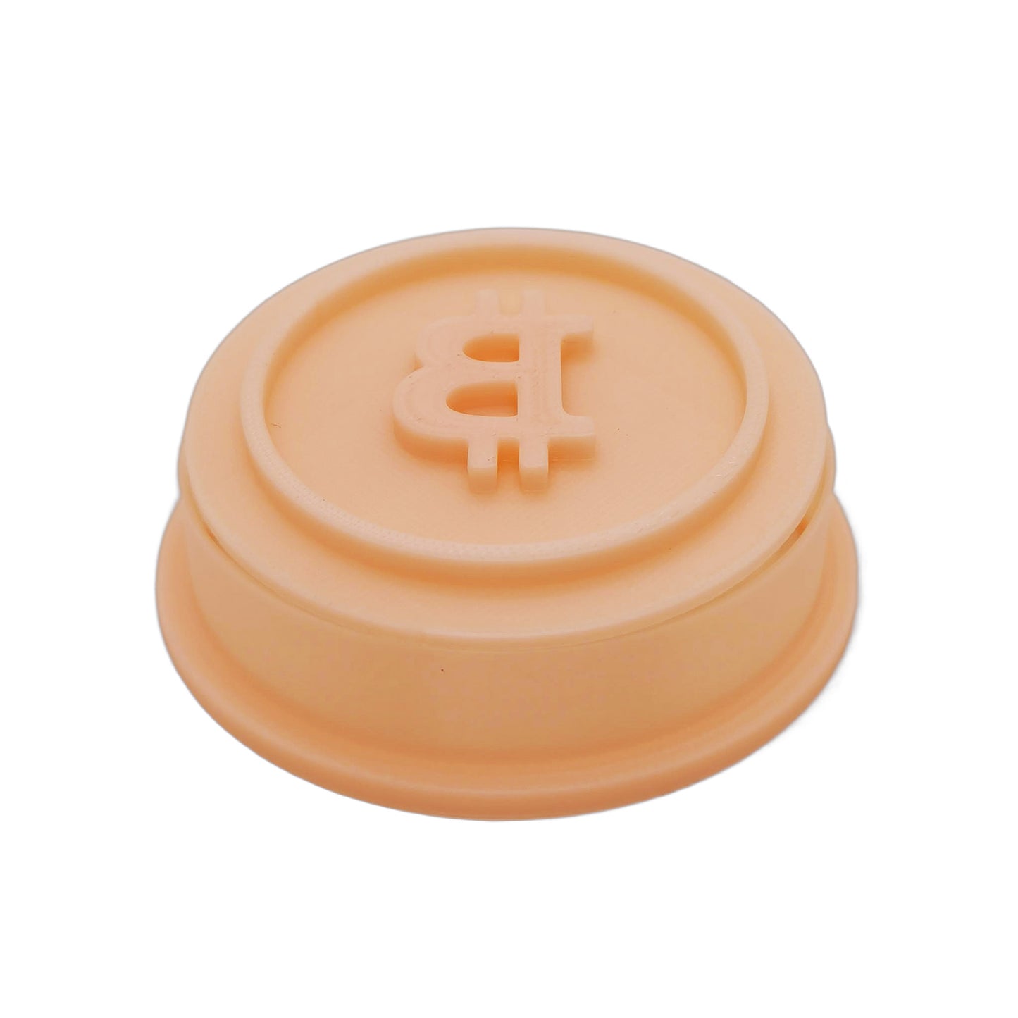 Bitcoin Cookie Cutter with Stamp and Outline, 2.4 Inch PLA Mold with Handle for Cookies, Fondant, and Baking