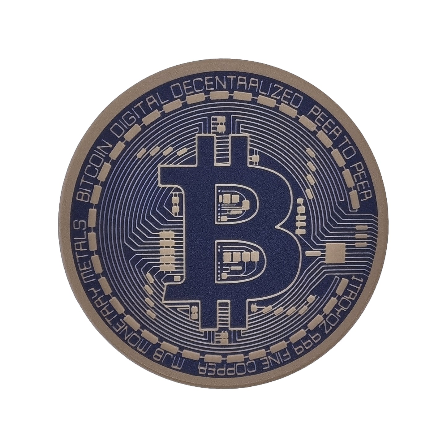 Bitcoin BTC Ceramic Coasters for Drinks Set of 4, Absorbent Cup Coasters with Cork Backing, 4 Inch Cryptocurrency Drink Coaster for Coffee Table, Bar, Home, Office