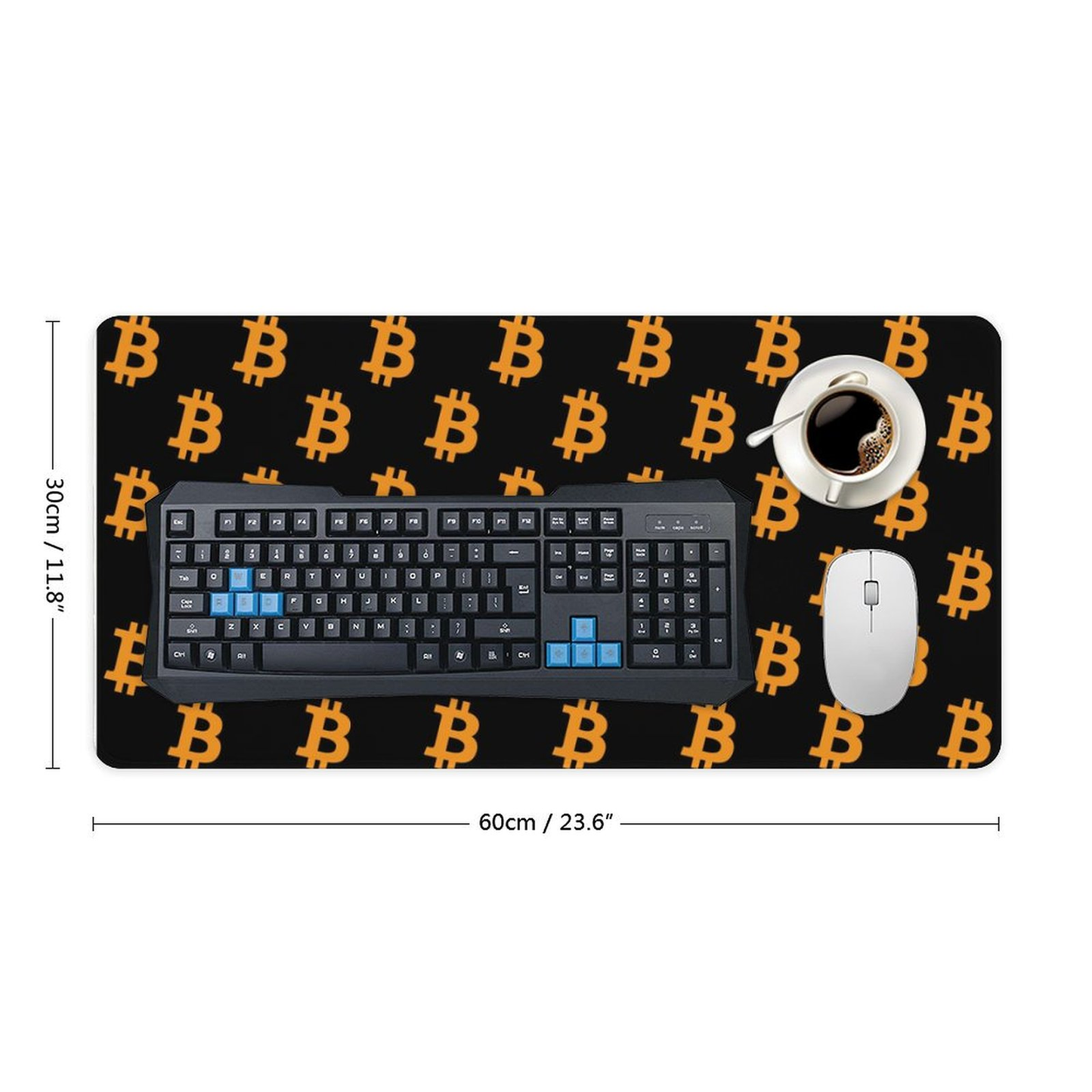 Bitcoin-Themed Mouse Pad with Iconic Orange Logo - High-Precision Surface, Non-Slip Rubber Base, 2 Size Options for Office Gaming and Crypto Enthusiasts