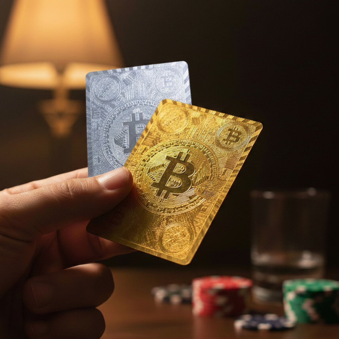 Bitcoin Waterproof Playing Cards – 2-Pack Gold & Silver Foil PET Poker Decks