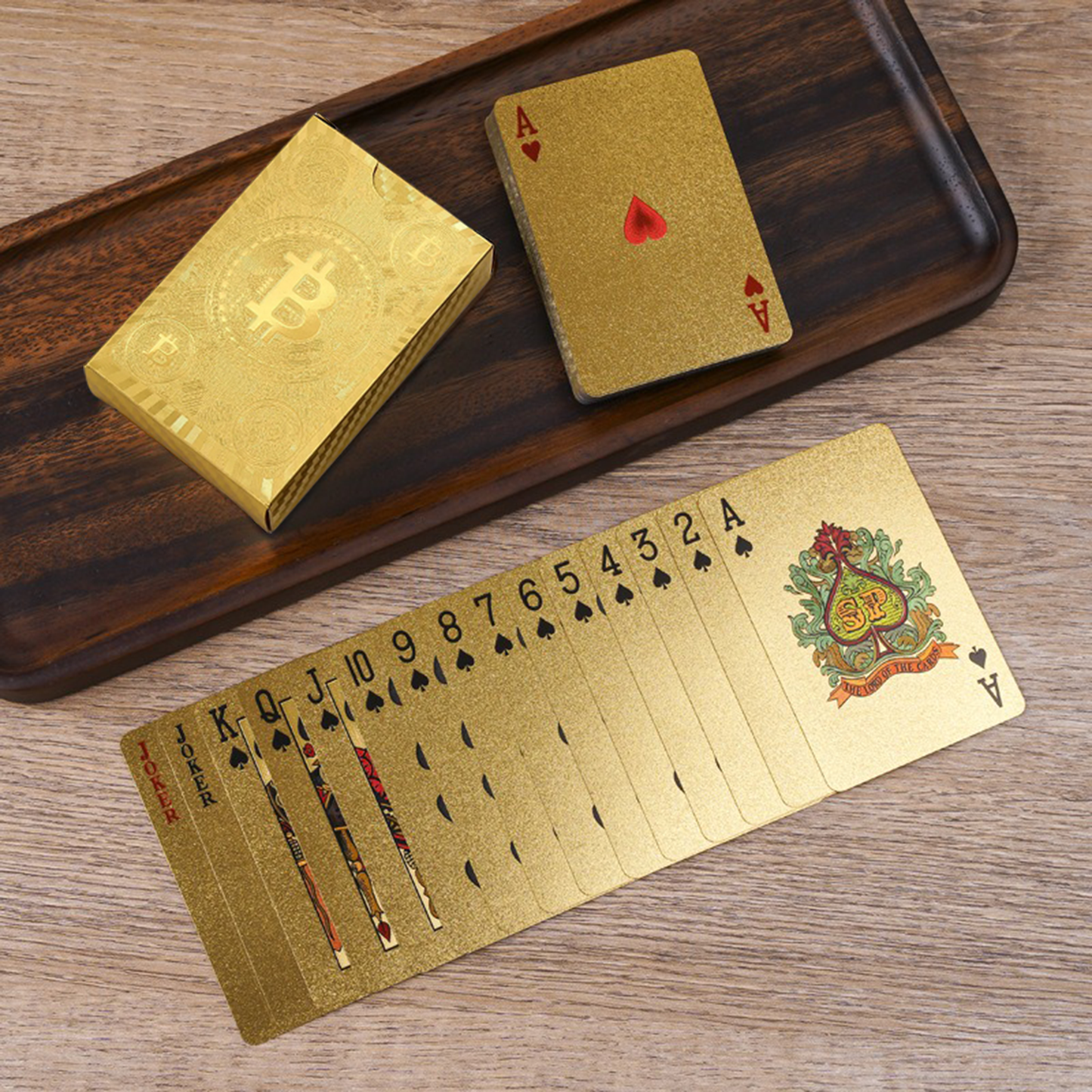Bitcoin Waterproof Playing Cards – 2-Pack Gold & Silver Foil PET Poker Decks