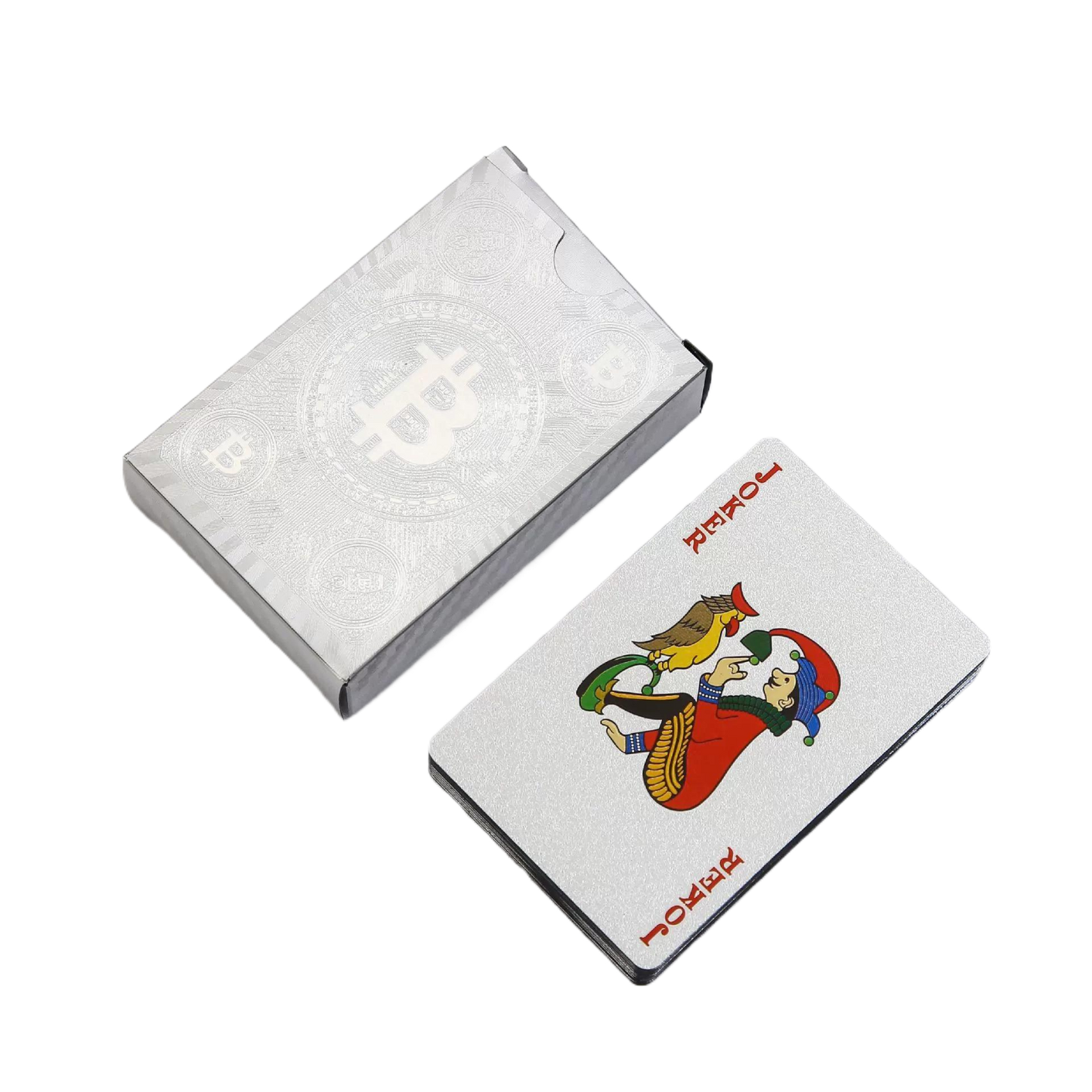 Bitcoin Waterproof Playing Cards – 2-Pack Gold & Silver Foil PET Poker Decks