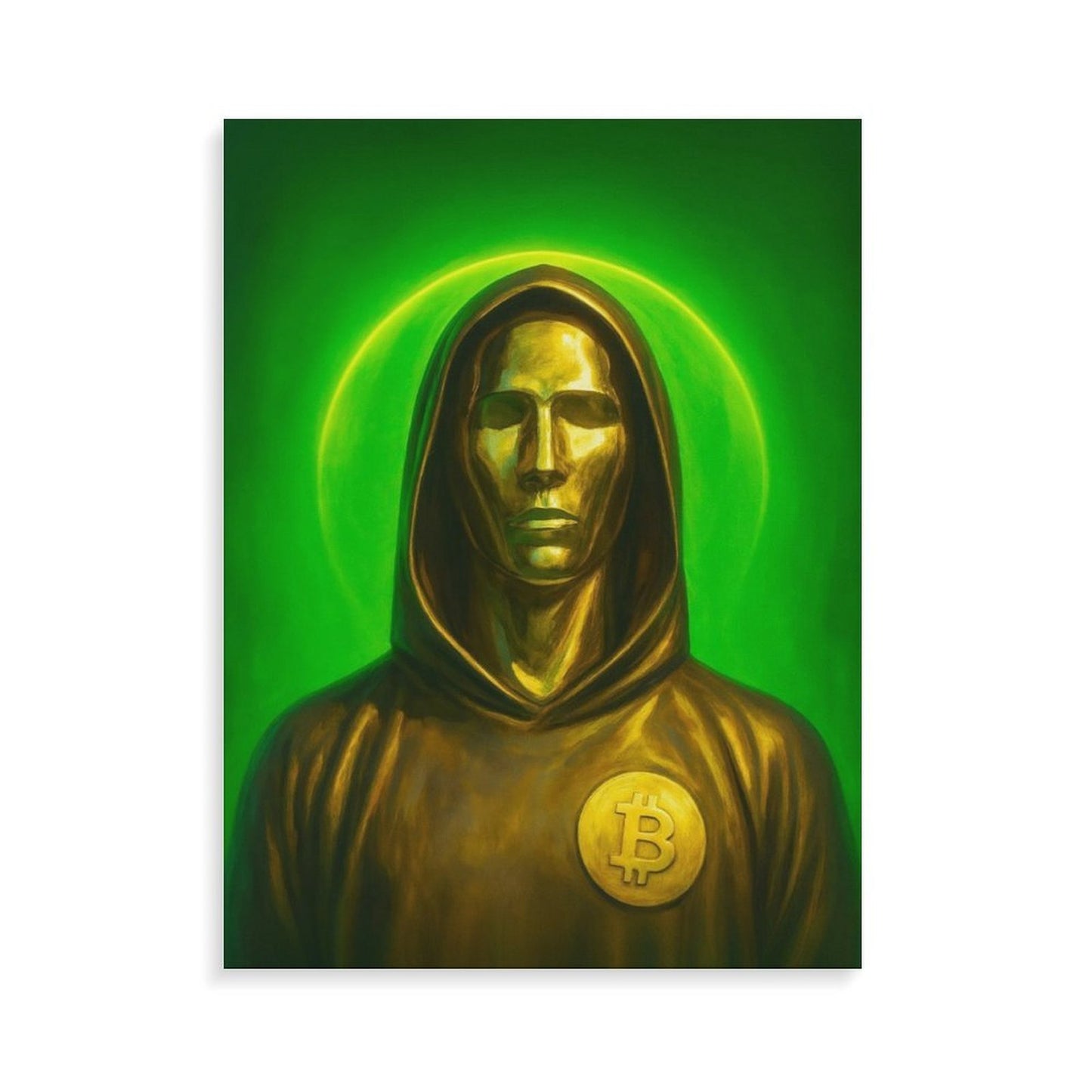 HumblePleb Bitcoin Wall Art – 11" x 14" Canvas Print Featuring Satoshi Nakamoto