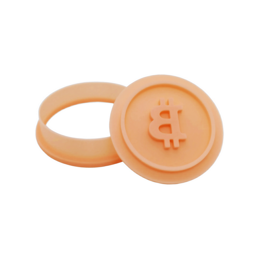 Bitcoin Cookie Cutter with Stamp and Outline, 2.4 Inch PLA Mold with Handle for Cookies, Fondant, and Baking
