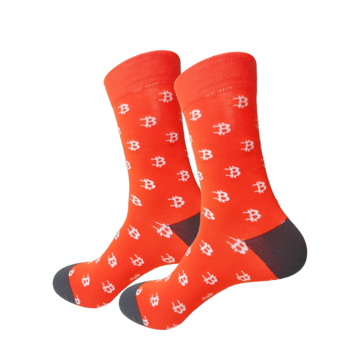 Men's Bitcoin Socks – Crypto BTC Novelty Crew Socks, Funny Cotton Sock for Men, Cryptocurrency Gift Idea