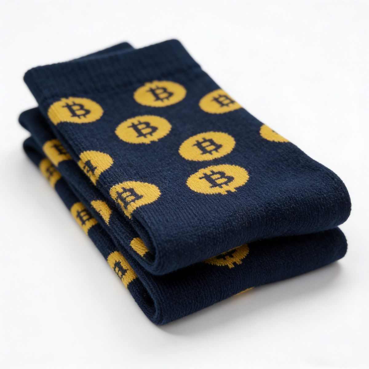 Men's Bitcoin Socks – Crypto BTC Novelty Crew Socks, Funny Cotton Sock for Men, Cryptocurrency Gift Idea