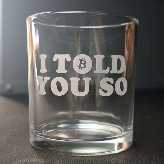 Premium Bitcoin Themed Whiskey Glass Set, Lead-Free Crystal, 11 oz, Novelty Cryptocurrency Design, for Home Bar