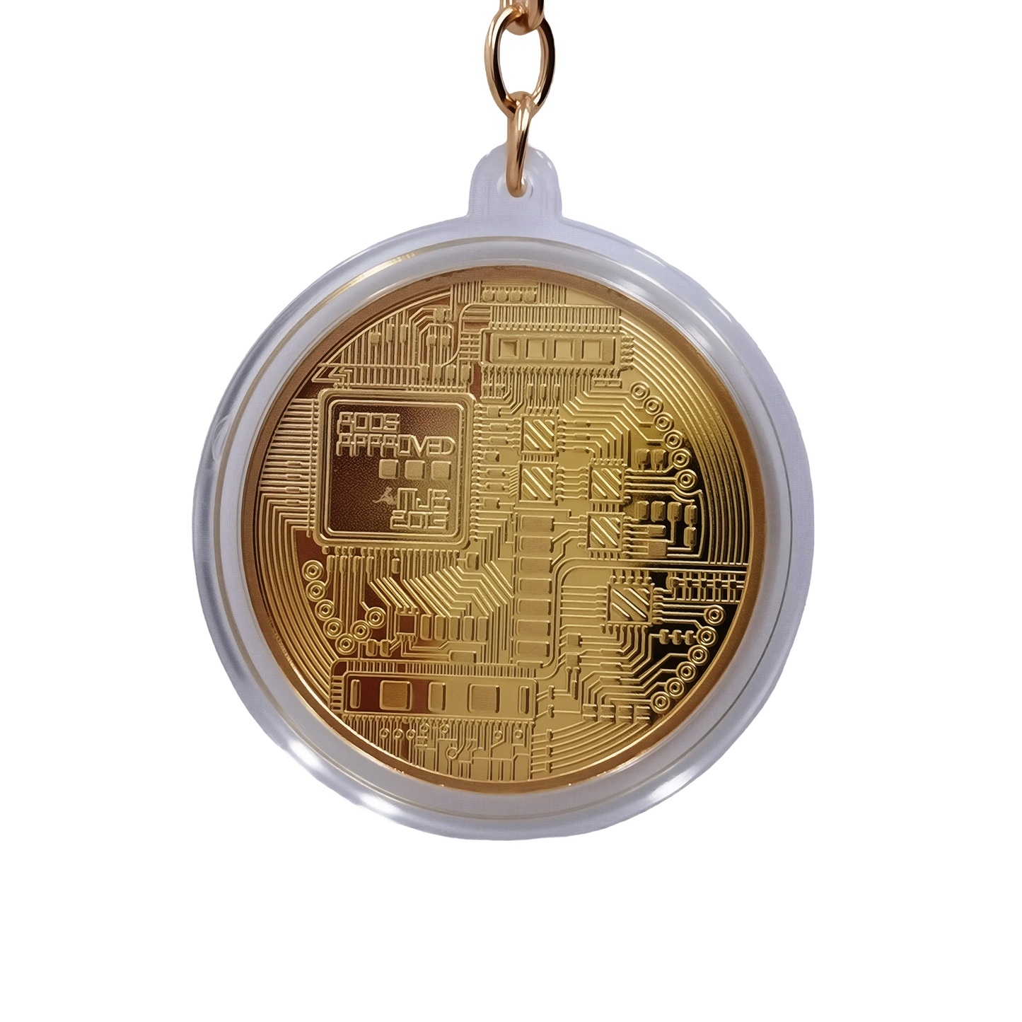 Bitcoin Christmas Ornament Coin – 1.9" Gold or Silver Holiday Tree Decoration with Protective Case