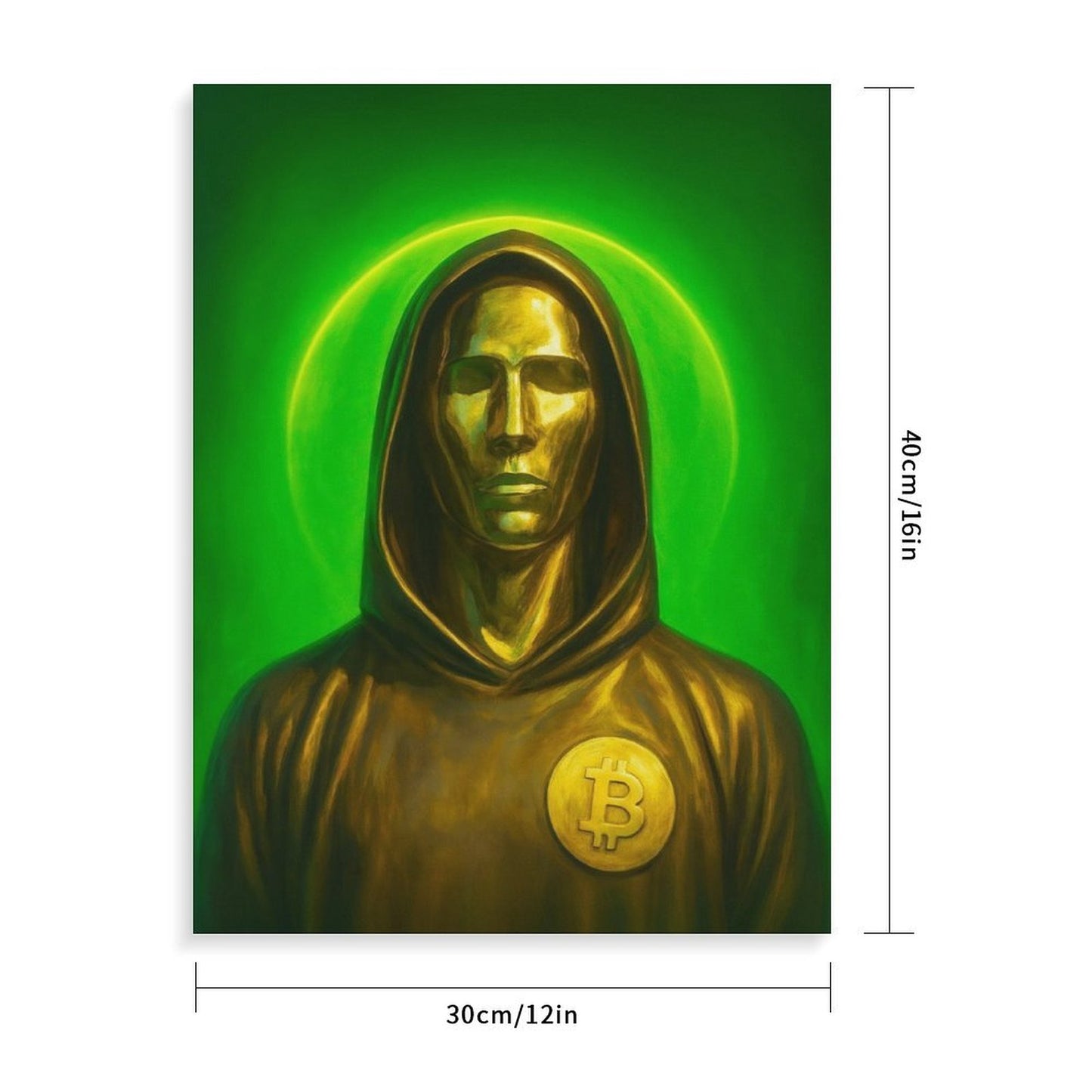 HumblePleb Bitcoin Wall Art – 11" x 14" Canvas Print Featuring Satoshi Nakamoto