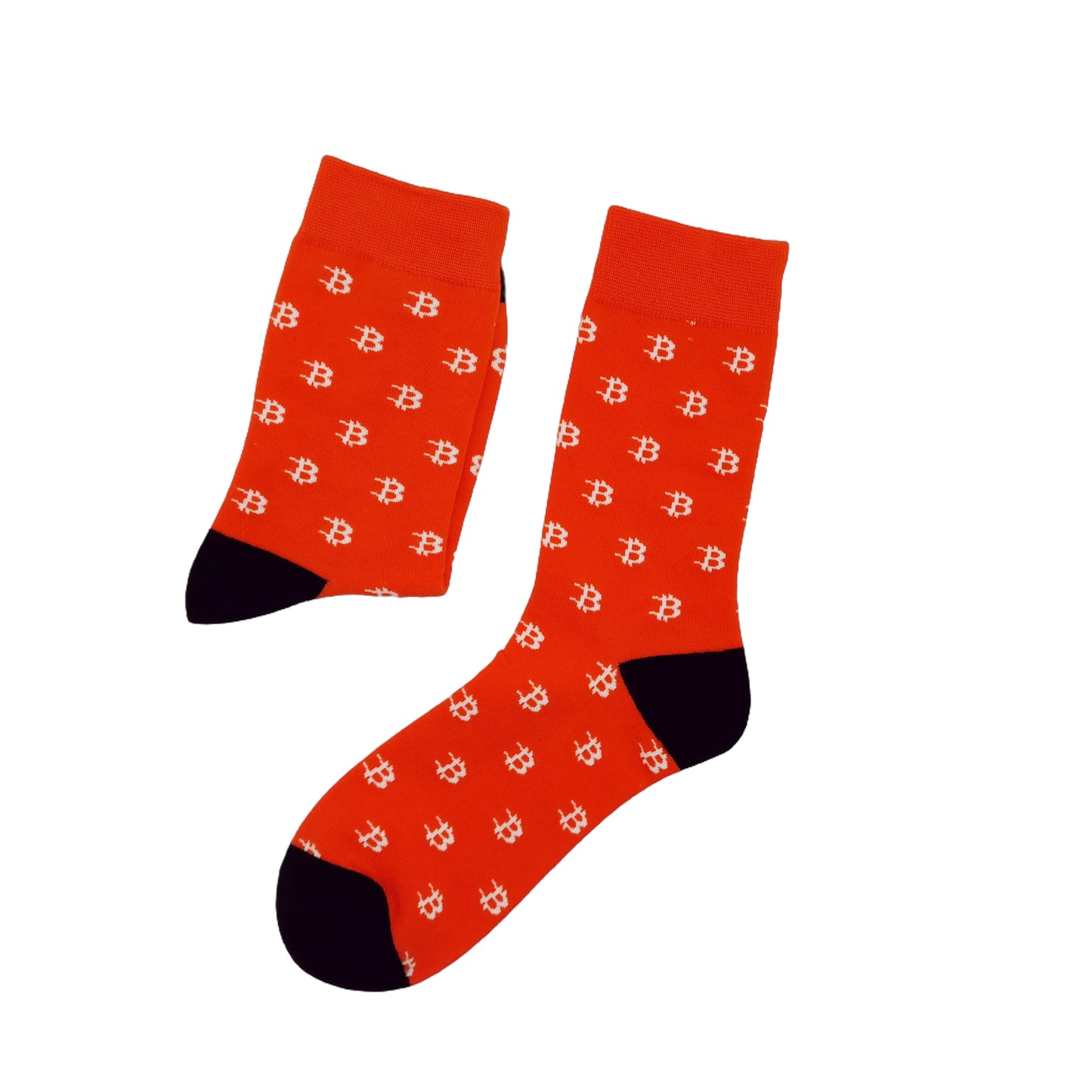 Men's Bitcoin Socks – Crypto BTC Novelty Crew Socks, Funny Cotton Sock for Men, Cryptocurrency Gift Idea