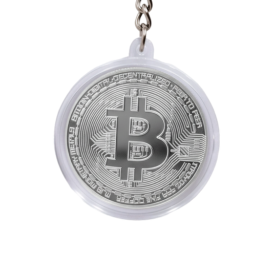 Bitcoin Christmas Ornament Coin – 1.9" Gold or Silver Holiday Tree Decoration with Protective Case