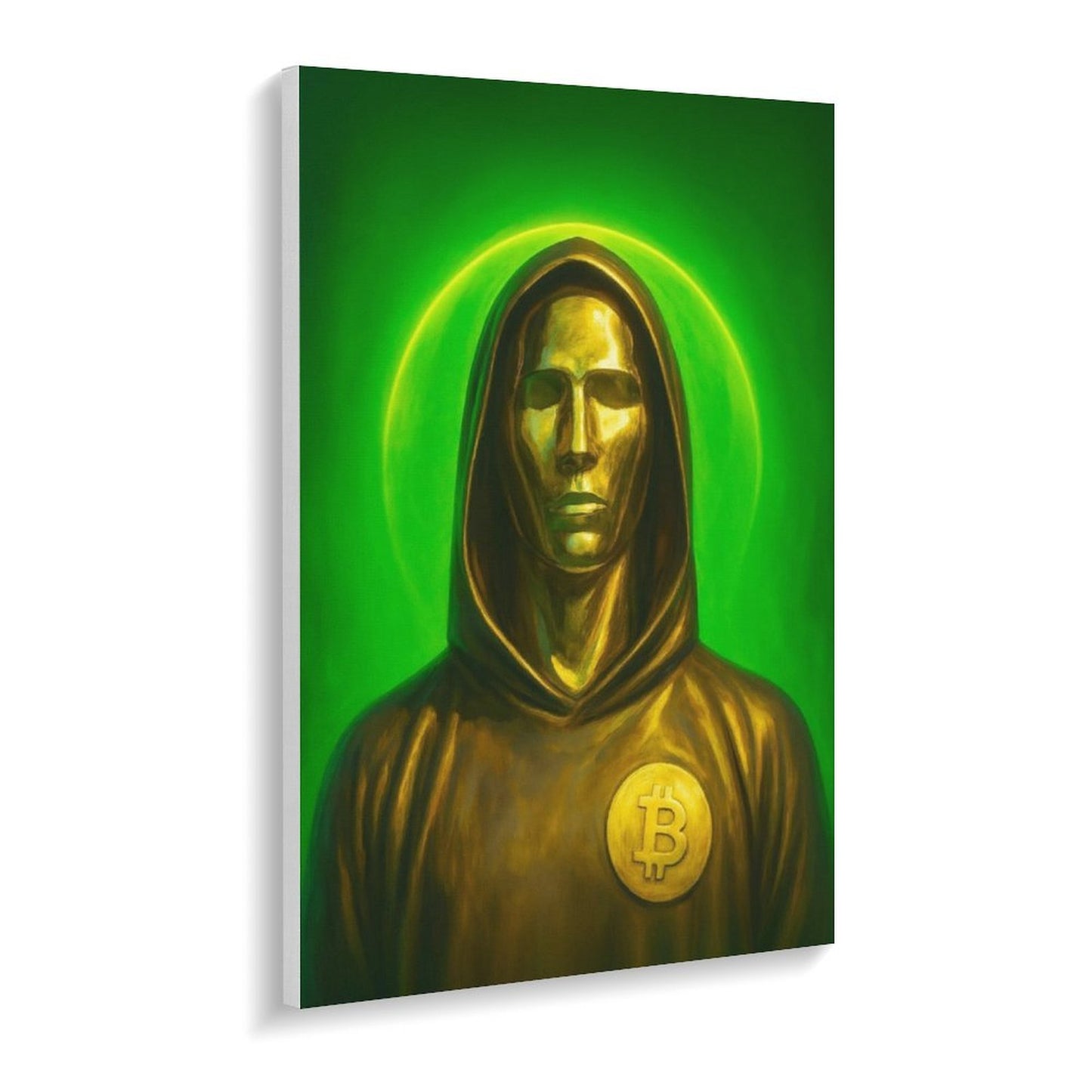 HumblePleb Bitcoin Wall Art – 11" x 14" Canvas Print Featuring Satoshi Nakamoto