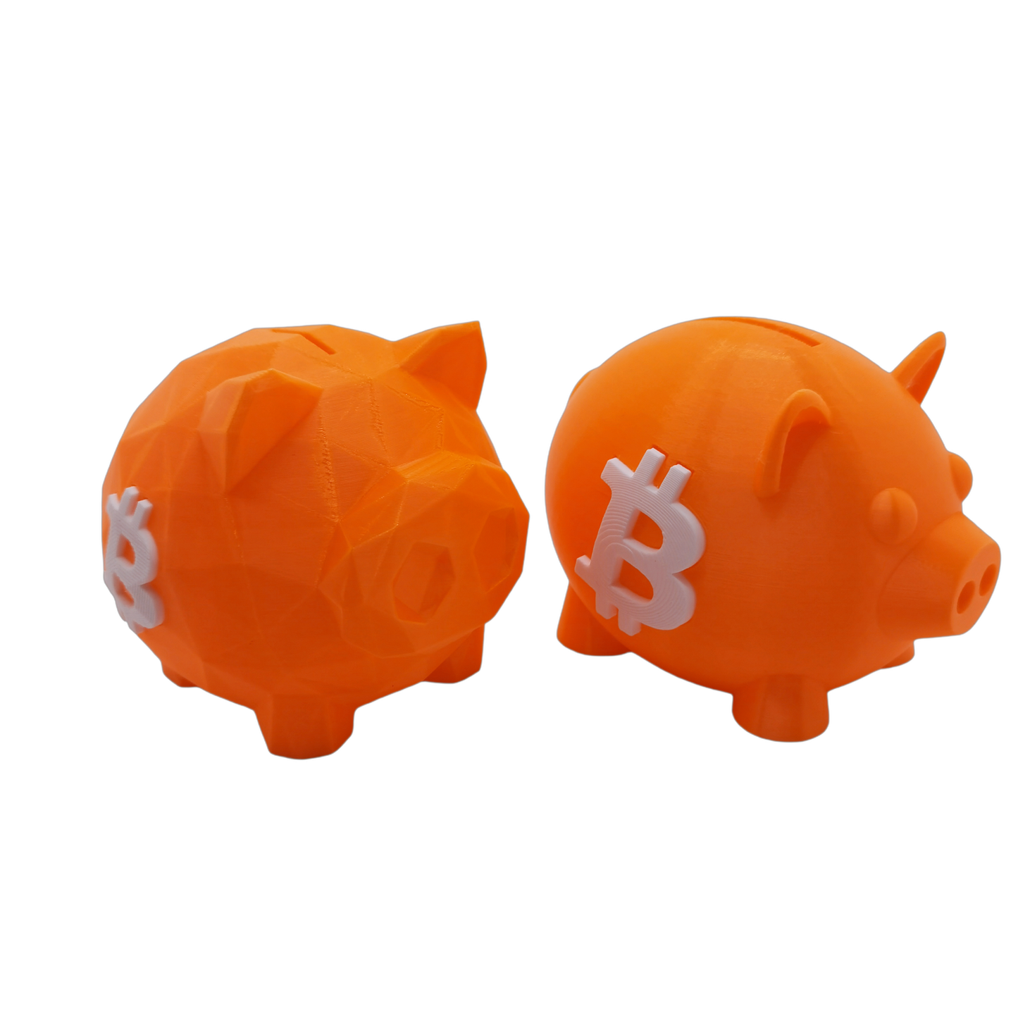 3D Printed Bitcoin Piggy Bank – BTC Logo Coin Savings Bank with Opening Bottom