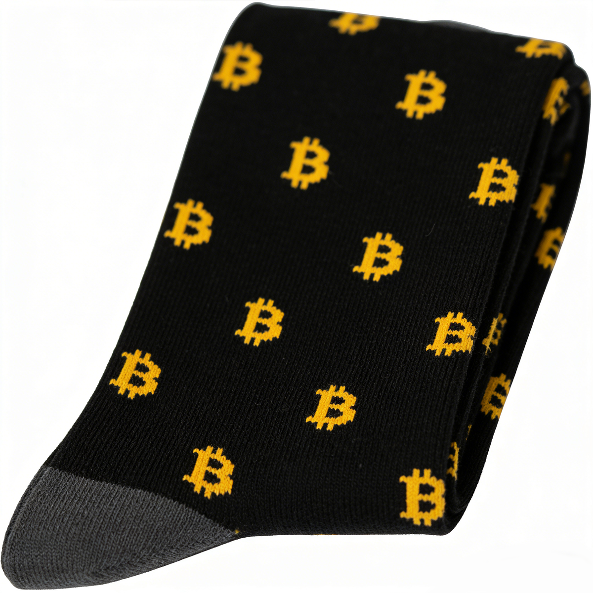 Men's Bitcoin Socks – Crypto BTC Novelty Crew Socks, Funny Cotton Sock for Men, Cryptocurrency Gift Idea