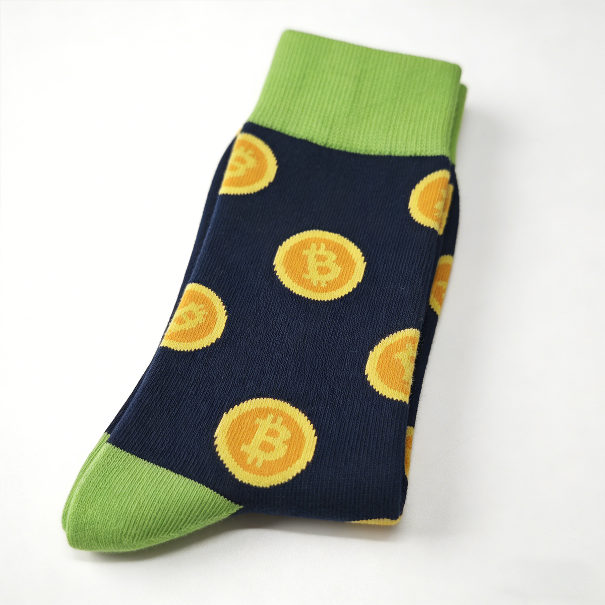 Men's Bitcoin Socks – Crypto BTC Novelty Crew Socks, Funny Cotton Sock for Men, Cryptocurrency Gift Idea