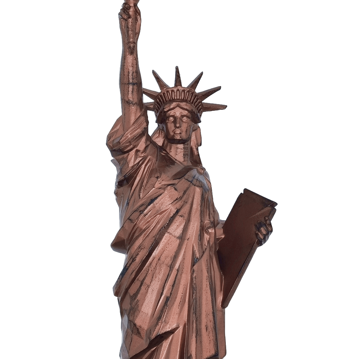 Statue of Liberty with Bitcoin Torch – 10" Resin Sculpture with Cold Cast Bronze Finish, Unique Crypto Art Collectible Decor