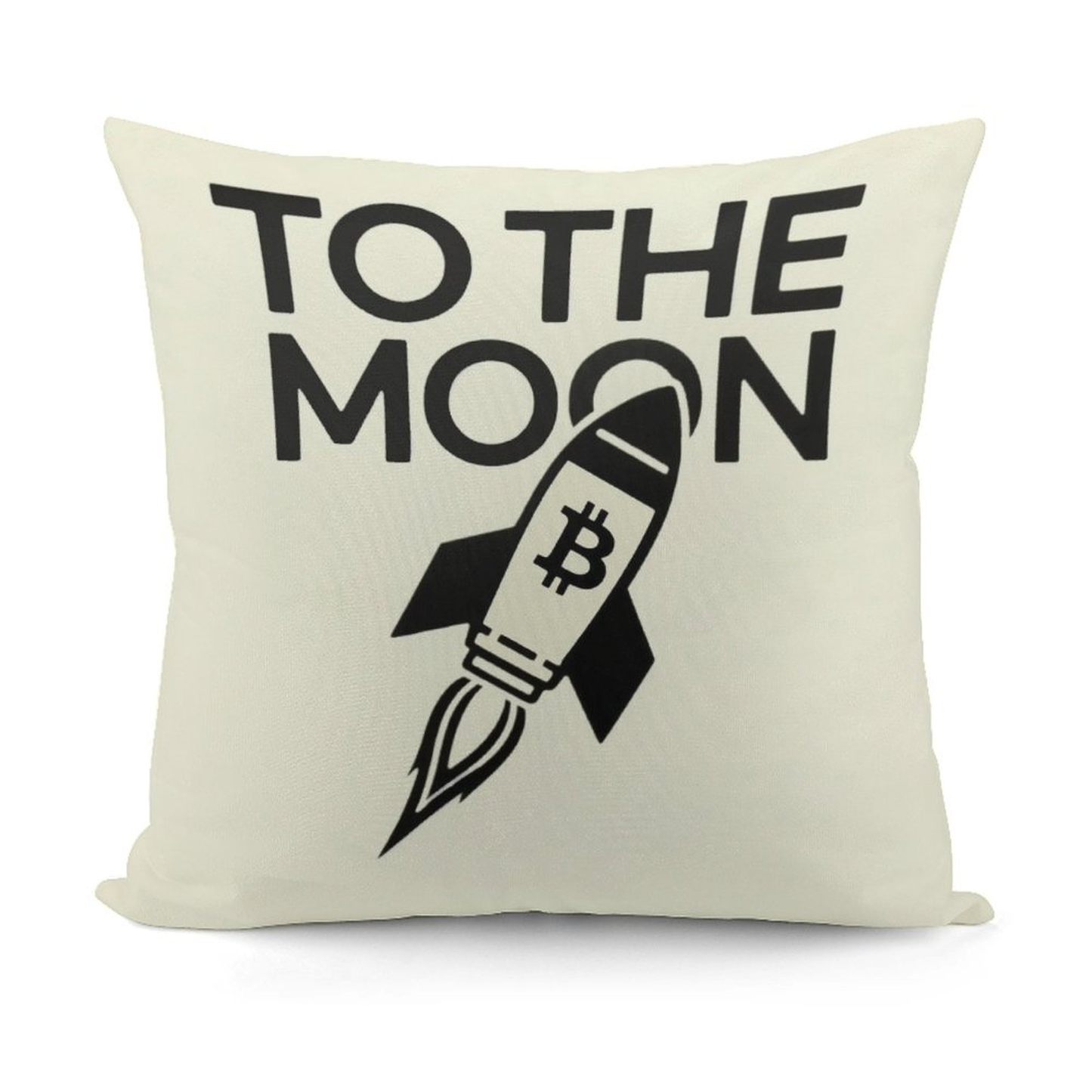 Bitcoin Decorative Throw Pillow Cover, Holland Velvet, 18x18 Inch, Hidden Zipper, Square, Washable, Cryptocurrency Theme