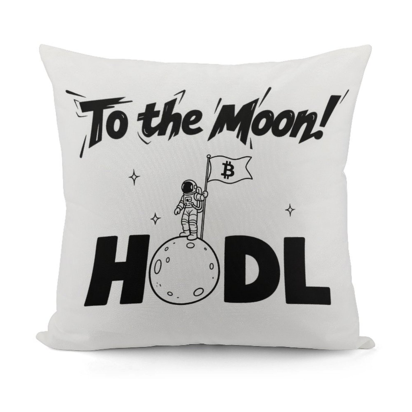 Bitcoin Decorative Throw Pillow Cover, Holland Velvet, 18x18 Inch, Hidden Zipper, Square, Washable, Cryptocurrency Theme