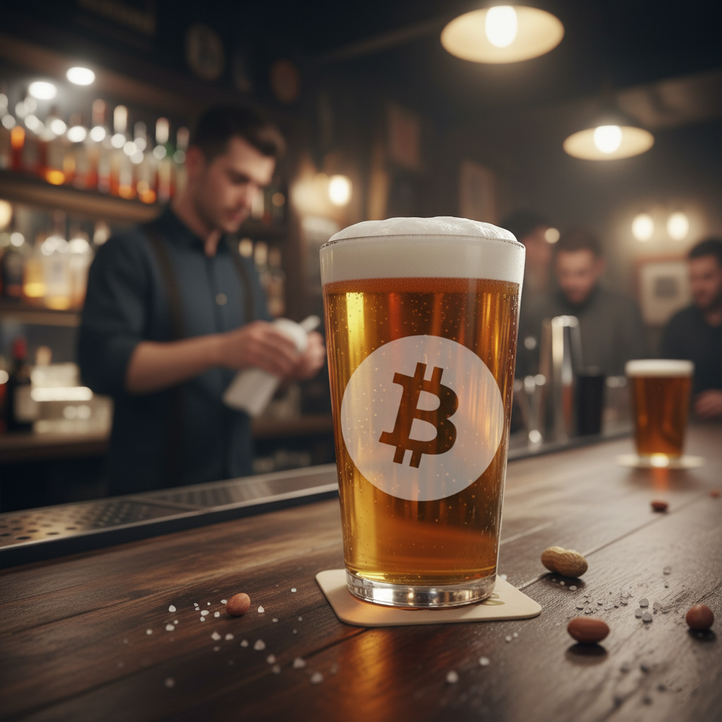 Bitcoin Beer Glass – 16 oz Heavy-Duty Drinking Glass with Bitcoin Design
