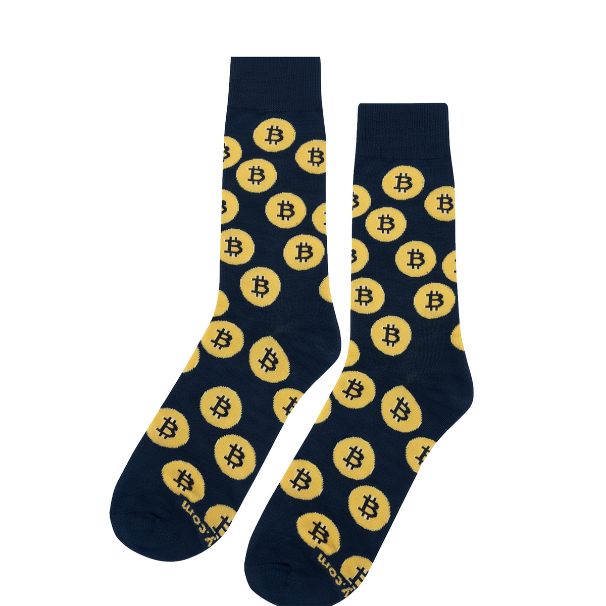 Men's Bitcoin Socks – Crypto BTC Novelty Crew Socks, Funny Cotton Sock for Men, Cryptocurrency Gift Idea